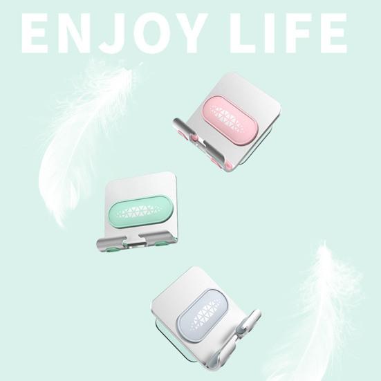 Wall Phone Holder Punch-Free Bedside Non-Slip Multifunctional Metal Self-Adhesive Support Angle Stand Bedroom Remote Control Holder