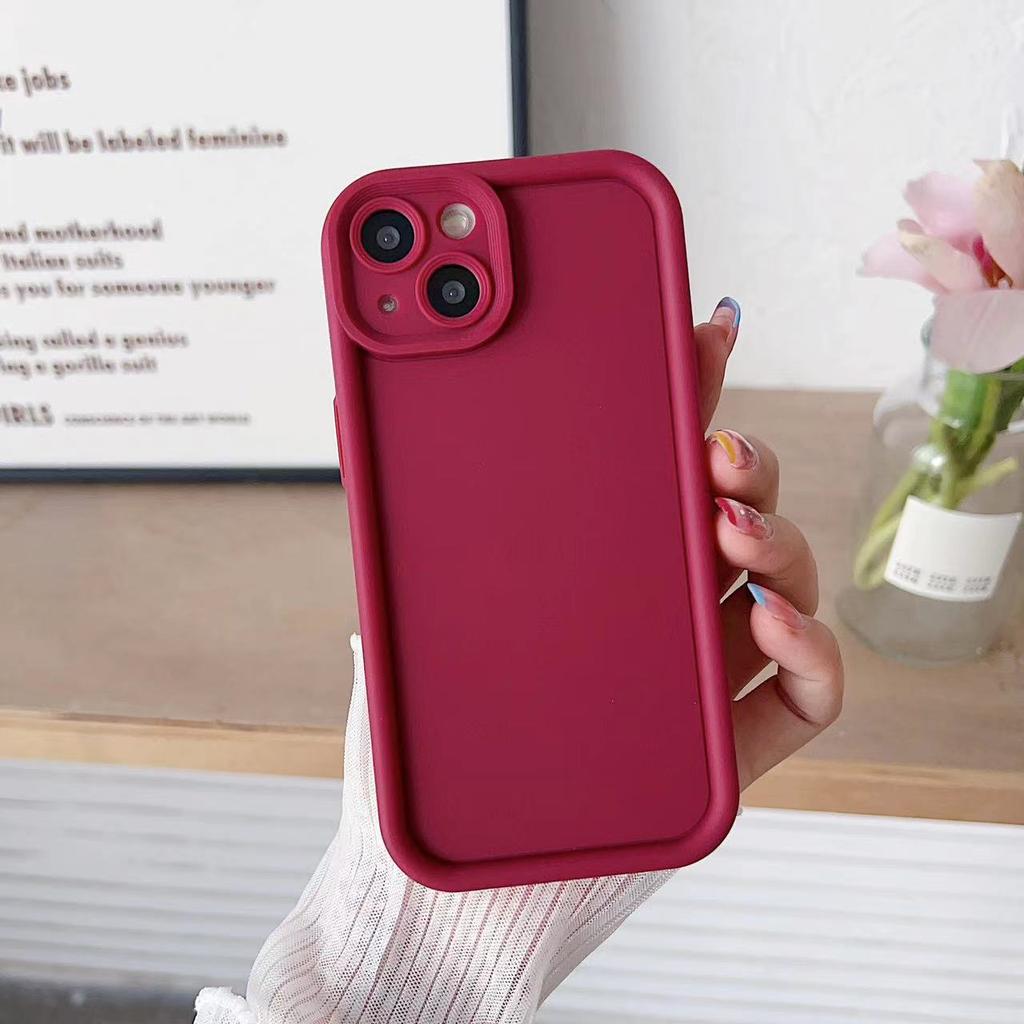 Sky Eye Ladder Solid Color 15 Mobile Phone Case Applicable Cream Premium TPU Soft Shell IPhone16promax Case