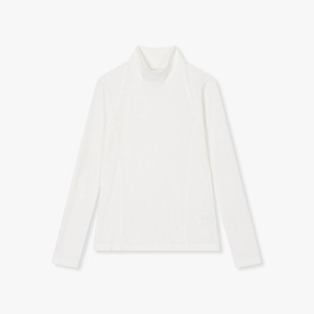 STUDIO TOMBOY Лонгслив в рубчик с высоким воротником  9105422221ct off-white/OS