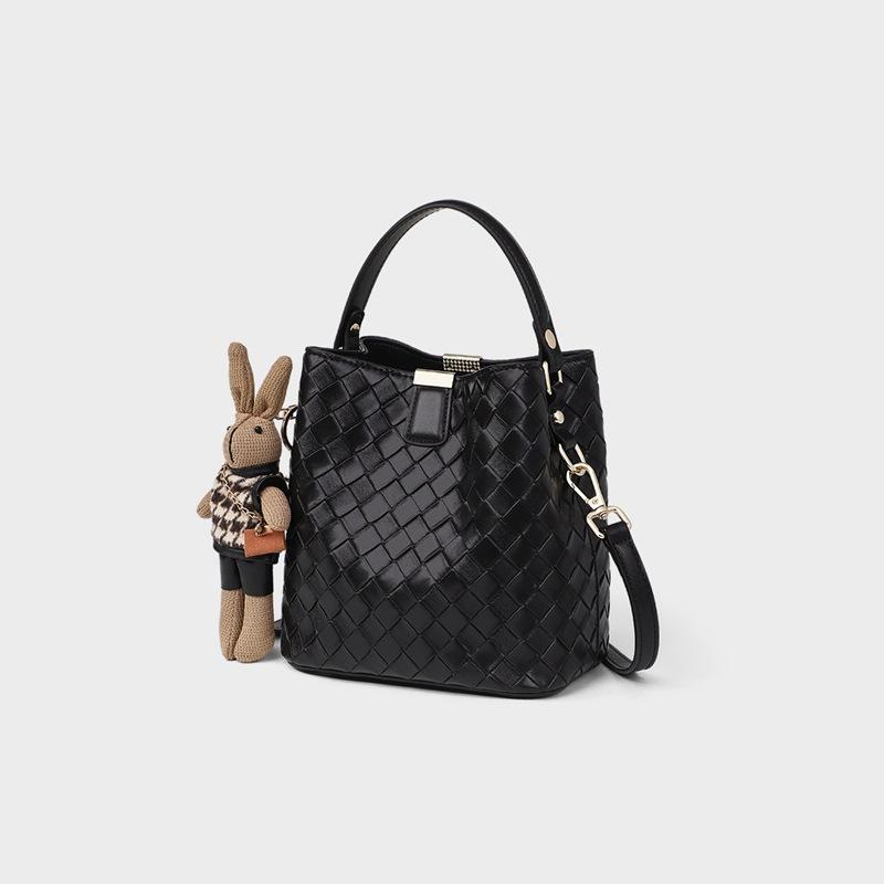 All-Match Handtaschen im Herbst und Winter Neue kleine Taschen mit hochwertigem Echtleder Crossbody Pendler Eimertasche Trend