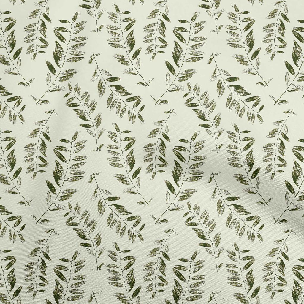 oneOone Cotton Flex Light Dusty Blue Fabric Leaves Diy Clothing Quilting Fabric Print Fabric By Yard 40 Inch