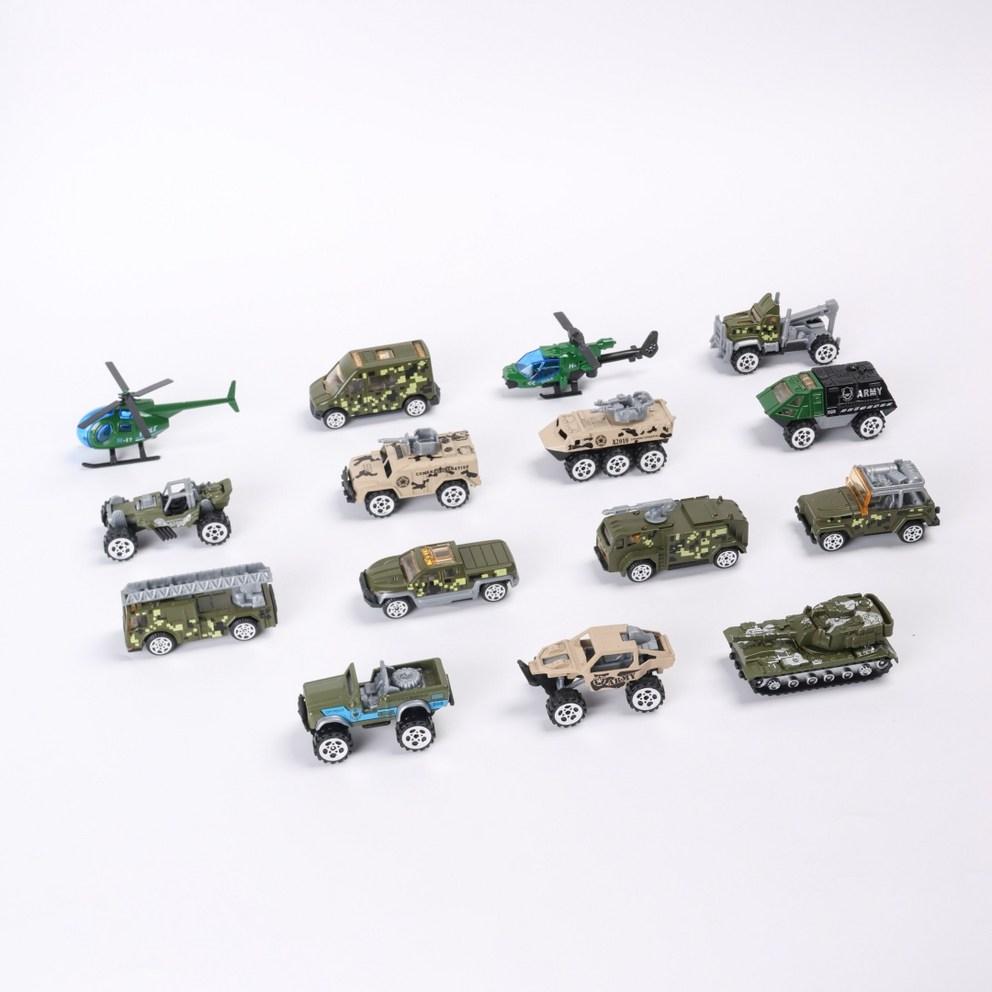 Dodam Dodam High-Quality Metal Armored Vehicle Toy - Part of 15-Piece Car & Helicopter Set, Kids' Gift