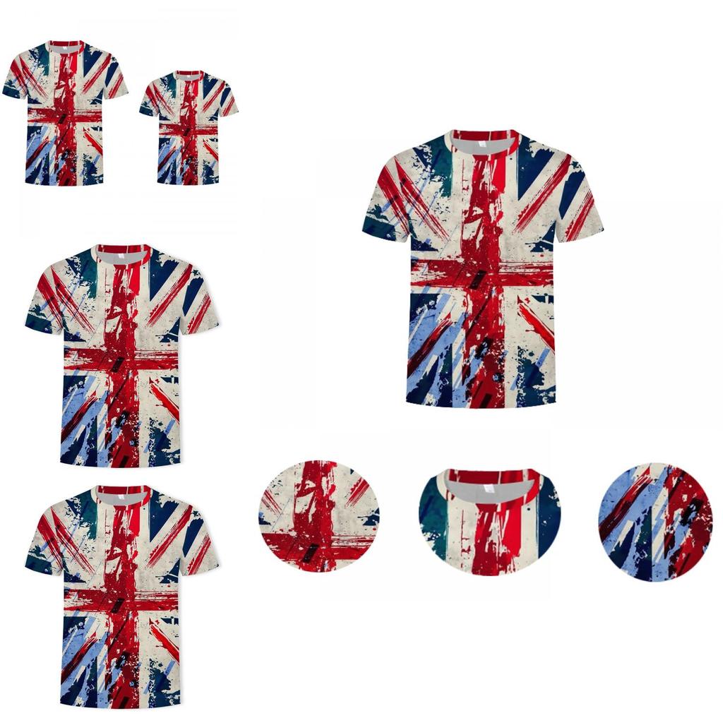 Classic Union Jack T-shirt For Men Women And Kids Casual And Simple Design