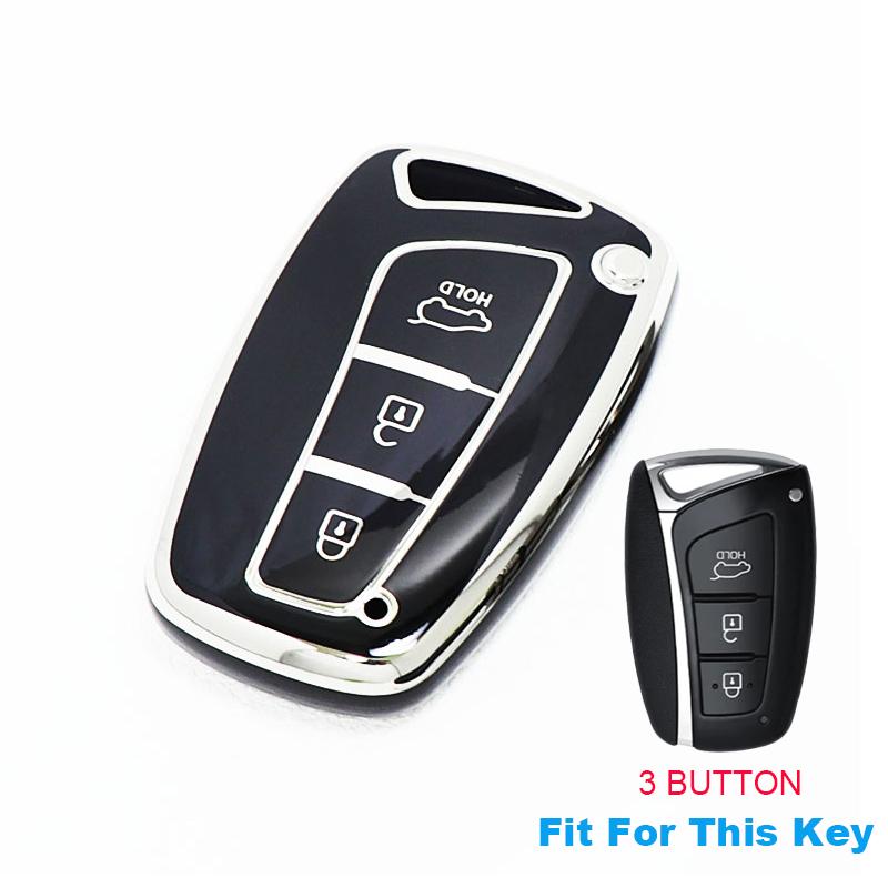 TPU Remote Key Case Cover Holder Fob For Hyundai Grandeur HG Sedan Genesis IX45 EQUUS Azera G80 Santa Fe 3DM Grand SantaFe 2018