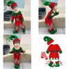 Velvet Boys Girls Christmas Elf Outfit Xmas Party Cosplay Set