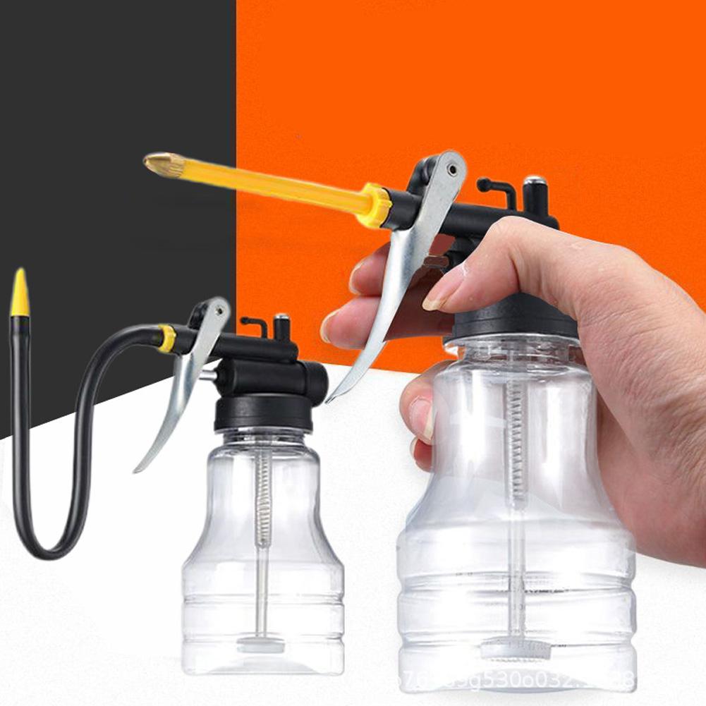 Universal Lubrication Tool with Copper Tip Nozzle High Pressure Oil Bottle And Drop Resistant Plastic Hose for Oil Filling