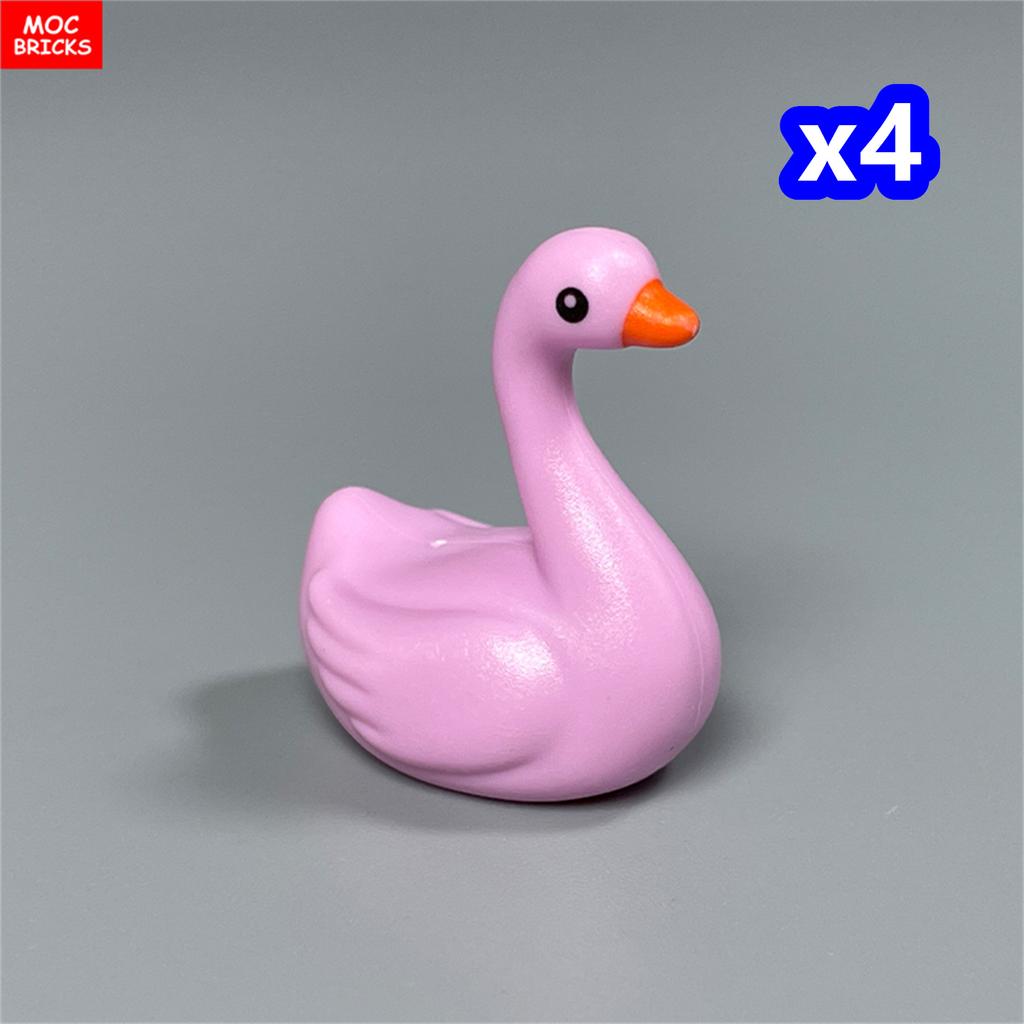 MOC Blocks Animal Duck Swan River Lake Farm Scene View Accessories DO IT YOURSELF Construction Bricks Playthings ideal for Kids Gifts