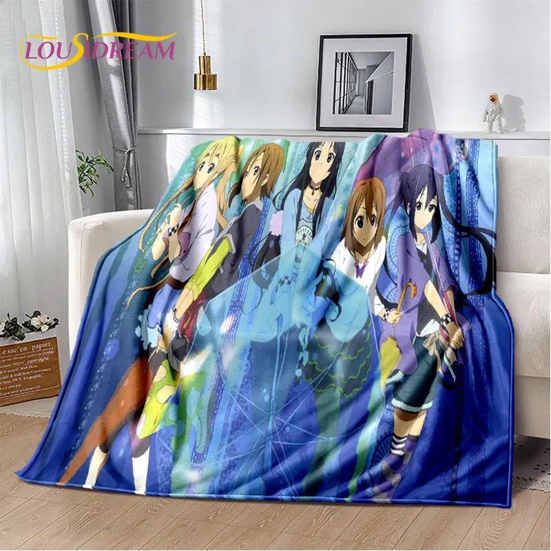 K-ON Cartoon Cute Lolita Kawaii Girls Soft Plush Blanket,Flannel Blanket Throw Blanket for Living Room Bedroom Bed Sofa Picnic