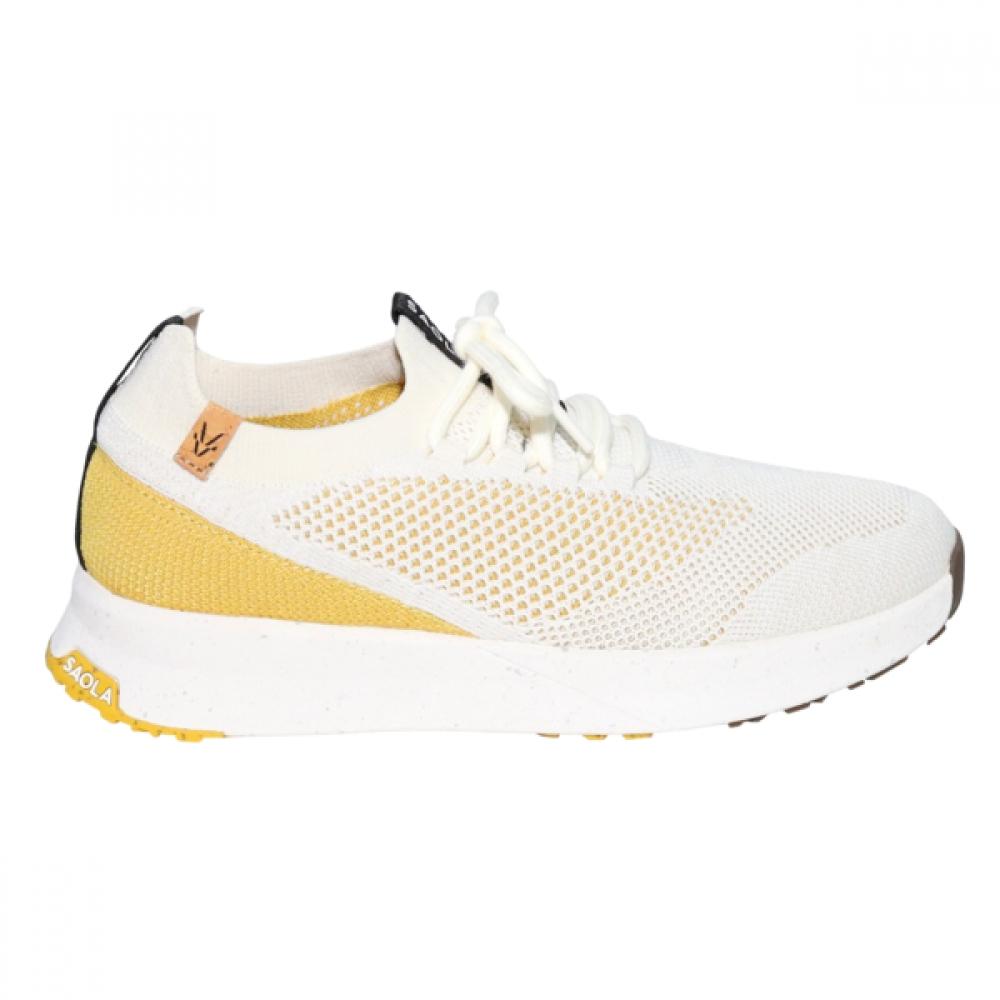 Saola Women Sneaker White   Gold