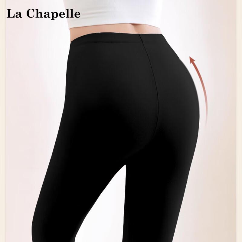 La Chapelle Damen Doppelseitige De Samt Thermo Leggings