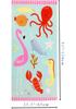 Beach Towel for Kids Velour Terry Blanket Throw for Swimming Bath Travel Camping and Picnic, Flamingo Lobster Octopus.