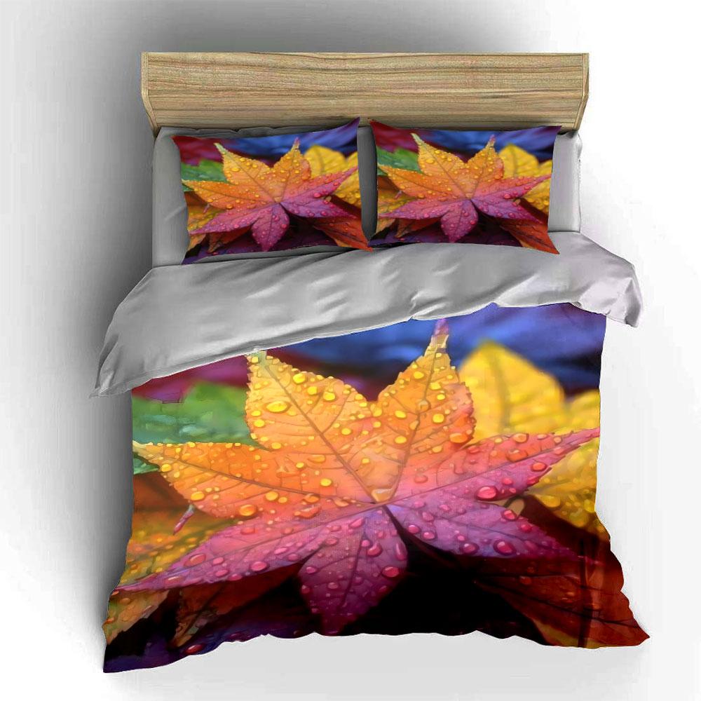 Autumn Leaf Set - Home Decor Multiple Sizes Kid'S And Adults' Bedroom Exquisite 3Pc Bedding Set, Gift
