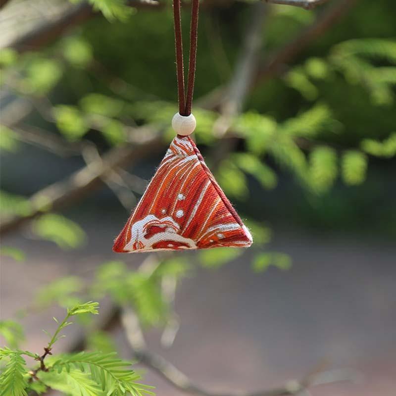 Exquisite Hand Sewing Convergent Zongzi Pendant Sachet Cotton Linen Mugwort Mosquito Repellent