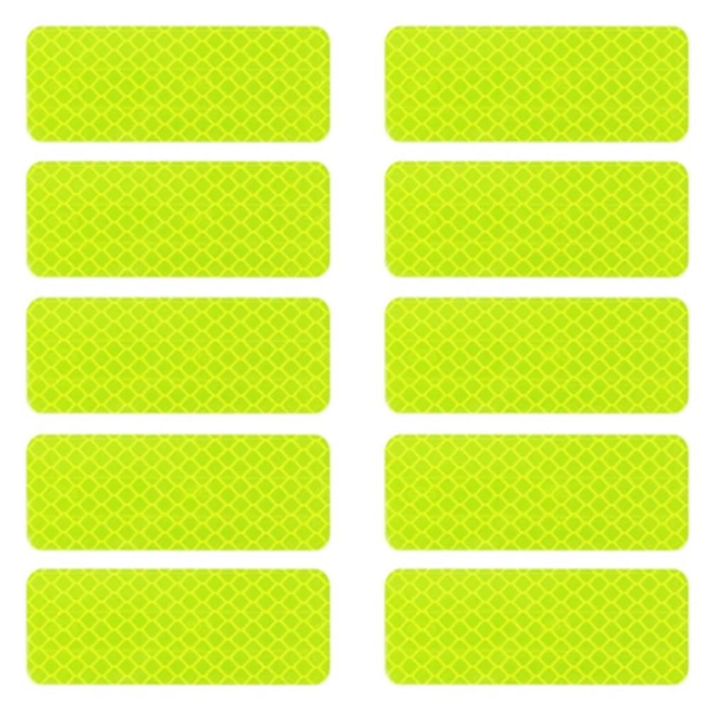 Phyxiul Reflective Stickers Bicycle Reflector 8cm X 3cm Pack of 10 Waterproof Reflective Stickers