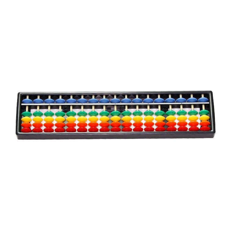 17-Digit 5-Bead Colorful Abacus for Primary School Mental Math Teaching