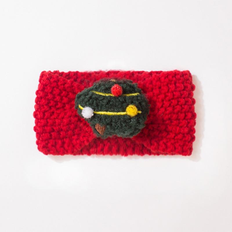 Christmas Children's Headband New Knitted Baby Wool Headband Cute Solid Color Baby Headgear Autumn and Winter