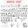 48pc/set Sewing Machine Presser Feet Supplies, Various Sewing Pressure Foot Tool, DIY Sewing Quilting Handicraftwork Accessories
