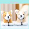 Brinquedo de Pelúcia Corgi Com Pelúcia Curta Macia Para Presente de Meninas e Enfeite de Bolsa