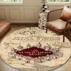 Magic School Adventure Round Rug for Livingroom,Bedroom, Palyroom, Chair Rug, Area rug, Circle Carpet, Large Size Fan Christmas gift