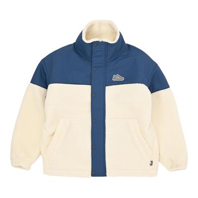 Junior/Kids Boa Fleece Jacket with Logo Patch, Warm Insulated (ABJ55566) DAL (Dark Shoreline Blue) 140