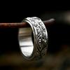 Vintage Punk Carved Devil Eyes Fidget Ring For Men Women 316L Stainless Steel Rotatable Rings Fashion Jewelry Gift