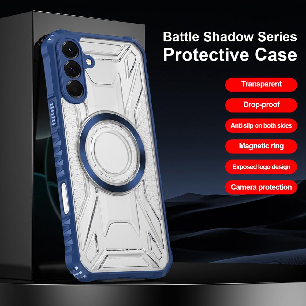 KEYSION Transparent Magnetic Case for Samsung A56 5G A36 A26 Soft Silicone+PC Shockproof Phone Back Cover for for Galaxy A16 5G