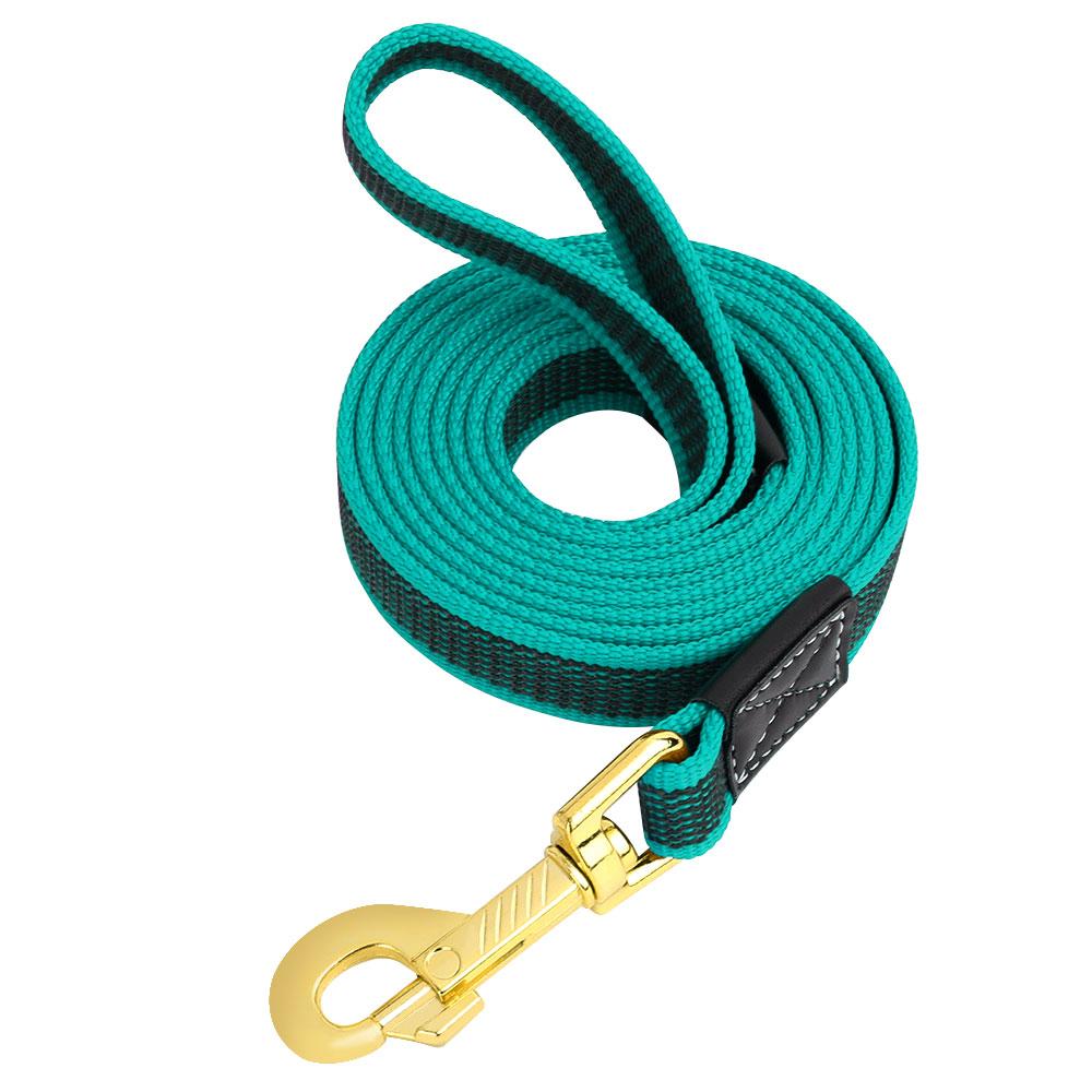 

2 м длинный поводок для собак поводок для домашних животных нескользящий резиновый нейлоновый тренировочный поводок для прогулок поводки для собак для маленьких средних больших собак 2cmX200cm зелёный