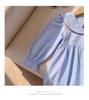 2026 Autumn Girls' Cartoon Princess Embroidery Dress with Doll Collar