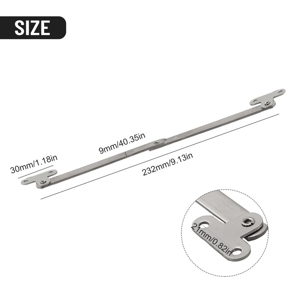 2 Pieces Stainless Steel Folding 180 Degree Furniture Cabinet Lid Support Hinges Cabinet Door Support Furniture Pull Rods