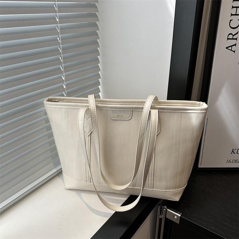 

Большая вместительная сумка-тоут для женщин, новая модная универсальная повседневная сумка через плечо для поездок на работу, сумка высокого класса белый