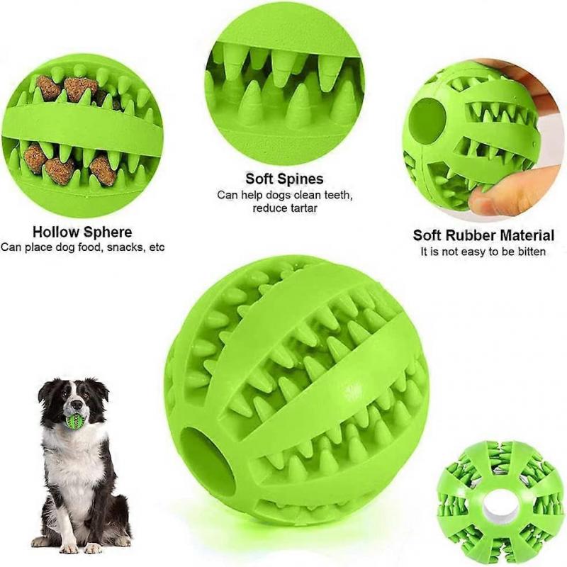 Dog Ball, Dog Toy Ball, Dog Chew Ball Toy, Interactive Toy Ball, for Small, Medium, Large Dogs, 5 cm Natural Rubber, Tooth Cleaning, Dog Toy, Dog Game