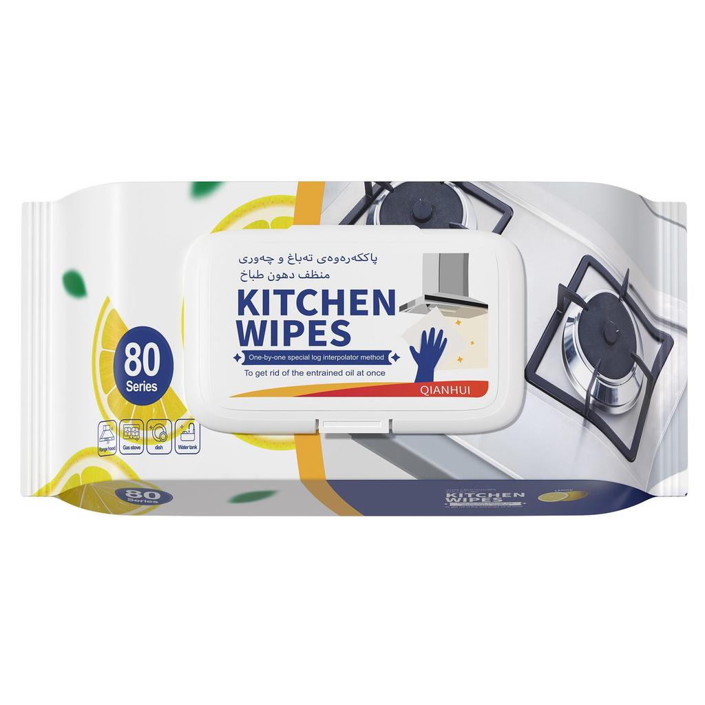 Large Kitchen Wipes for Oil and Stain Removal, Ideal for Cleaning Range Hoods