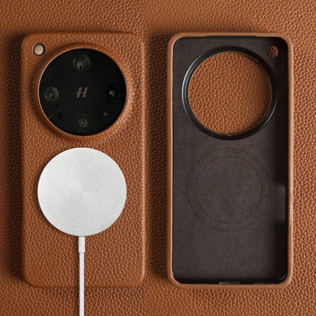 100% Genuine Leather Magnetic Case for OPPO Find X9 Ultra Pro X9Ultra with MagSafe Cowhide Cover Business Luxury Protective Case