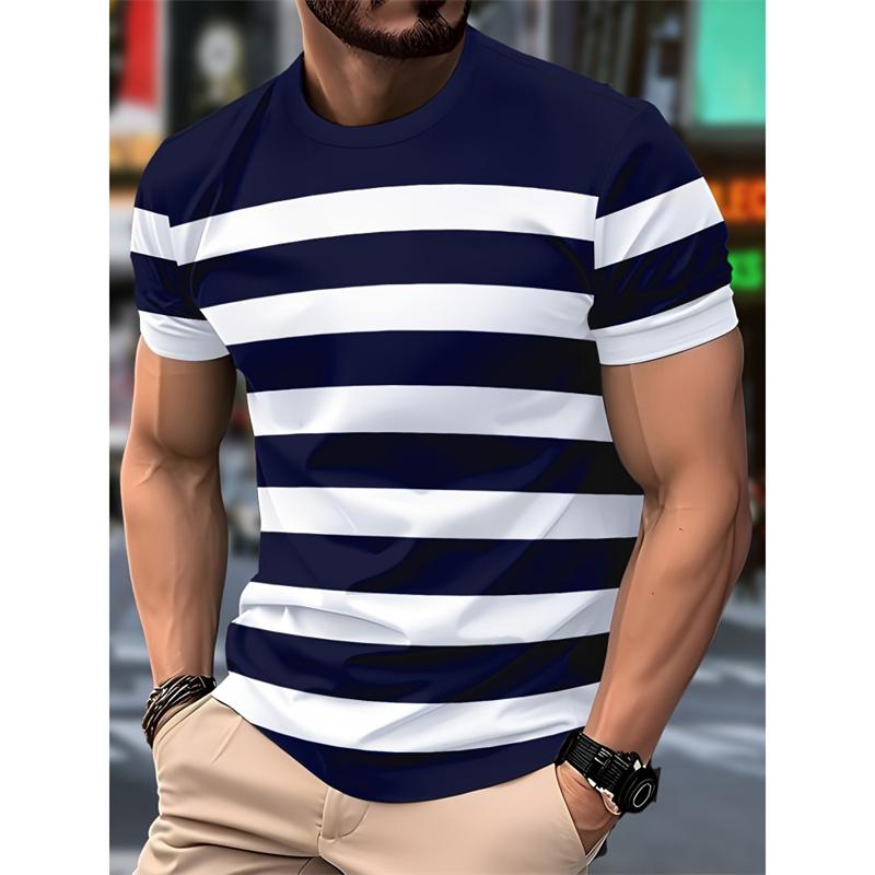 Мужские летние модные футболки с коротким рукавом, 3D-печать, повседневные, оверсайз, для ежедневной носки XS