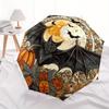 Halloween Bat & Pumpkin Decorative Coaster SetUmbrella, Portable 3-Fold Compact Umbrella for Men & Women Gift