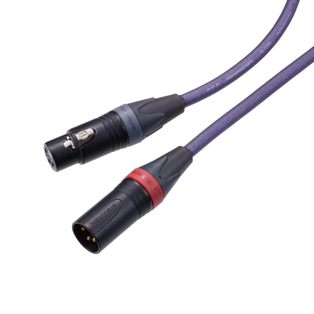 Interconnect Balanced Neutrik FLUAT Series PCUHD HYPER OFC Hybrid Conductor Audio-Technica AT-IC500X/2.0 Cable, Connection, XLR, 2.0m,