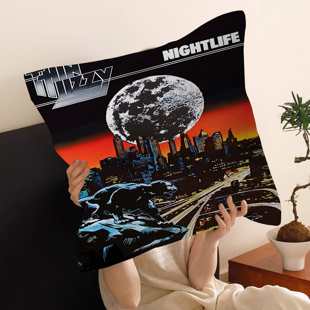 Rock Band T-Thin LizzyS Movie Cushion Cover Pillowcase Upholstery Sofa Throw Pillow Home Decor Pillowcas