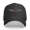 Low Battery Red Bar Outline Graphic Sandwich Baseball Cap Sun Cap Outdoor Workouts Hat