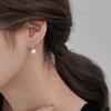 Beixi S925 Sterling Silver Pearl Ear Hook Earrings: Trendy, Elegant, High-End Atmosphere for Women