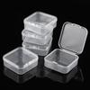 5pcs Mini Clear Plastic Storage Box Jewelry Storage Case Transparent Storage Organizer Multifunctional Portable Storage