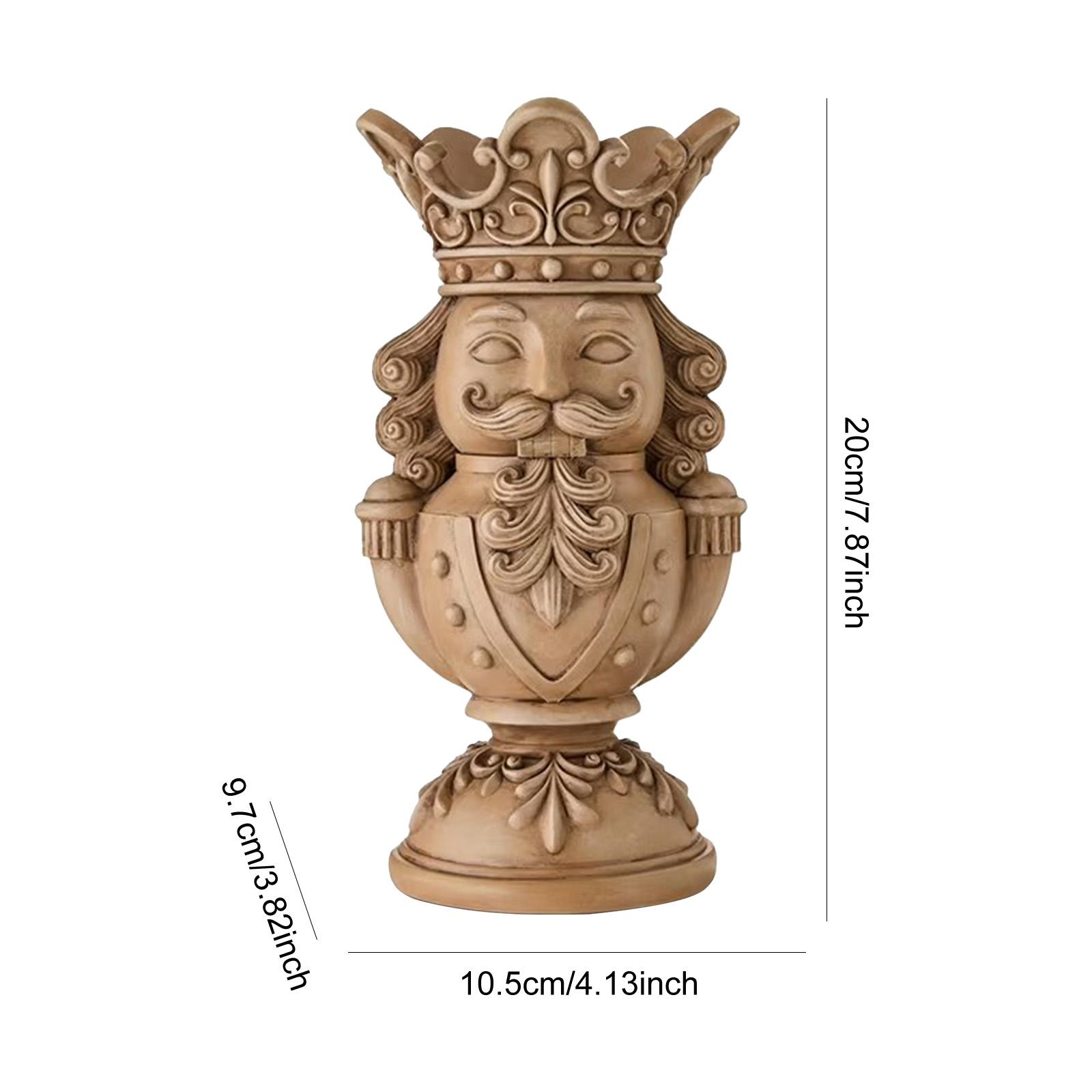 

Nutcracker Resin Table Candle Holder Christmas Candle Stand Pillar Candle Holder for Christmas Table Mantel Fireplace Decor