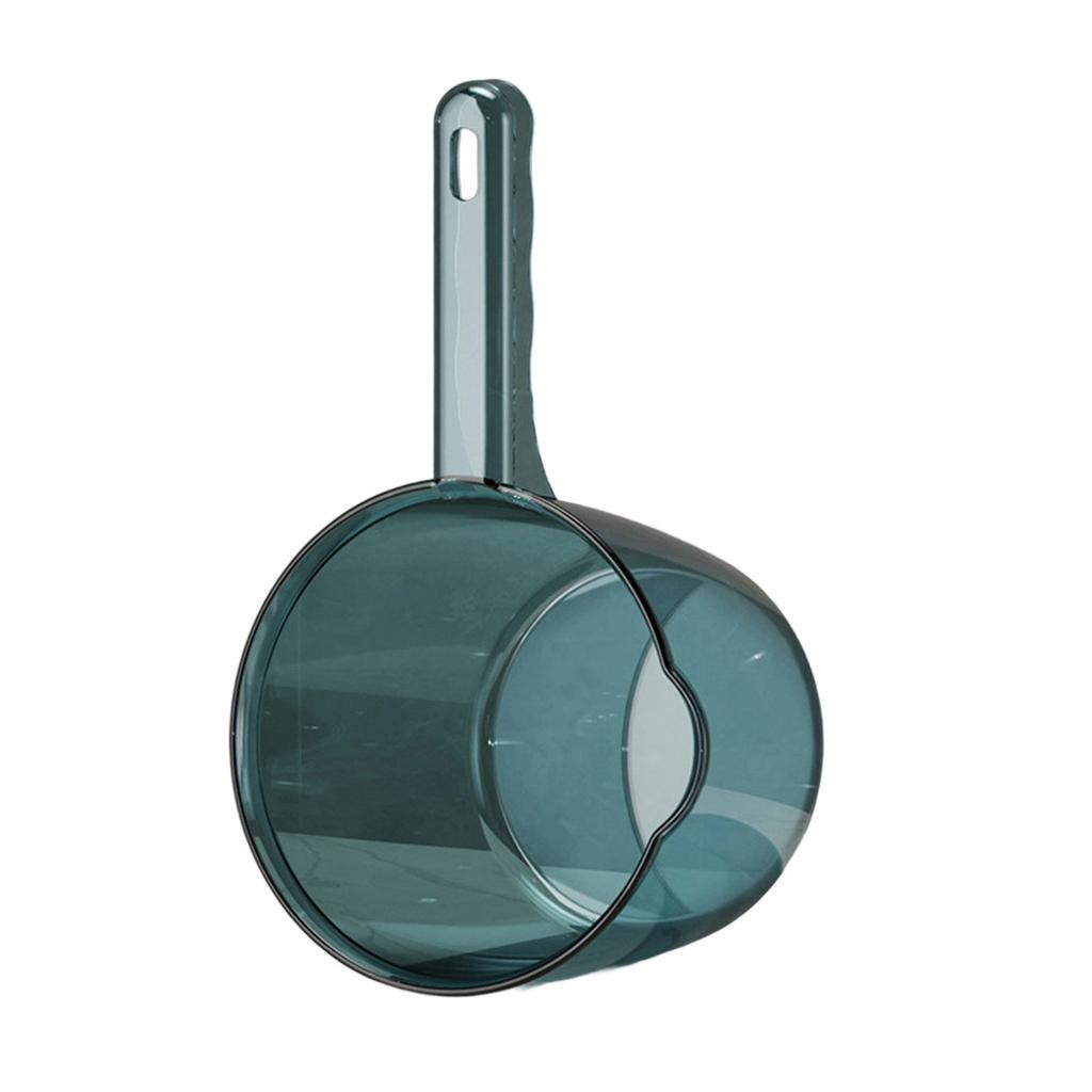 Transparent Kitchen Water Scoop With Large Capacity PP Ergonomic Handle See Through Water Dipper Bathing Mug