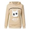 Women’s Sweatshirt  Pouch Hood Tops Carry Cat Breathable Pullover Blouse