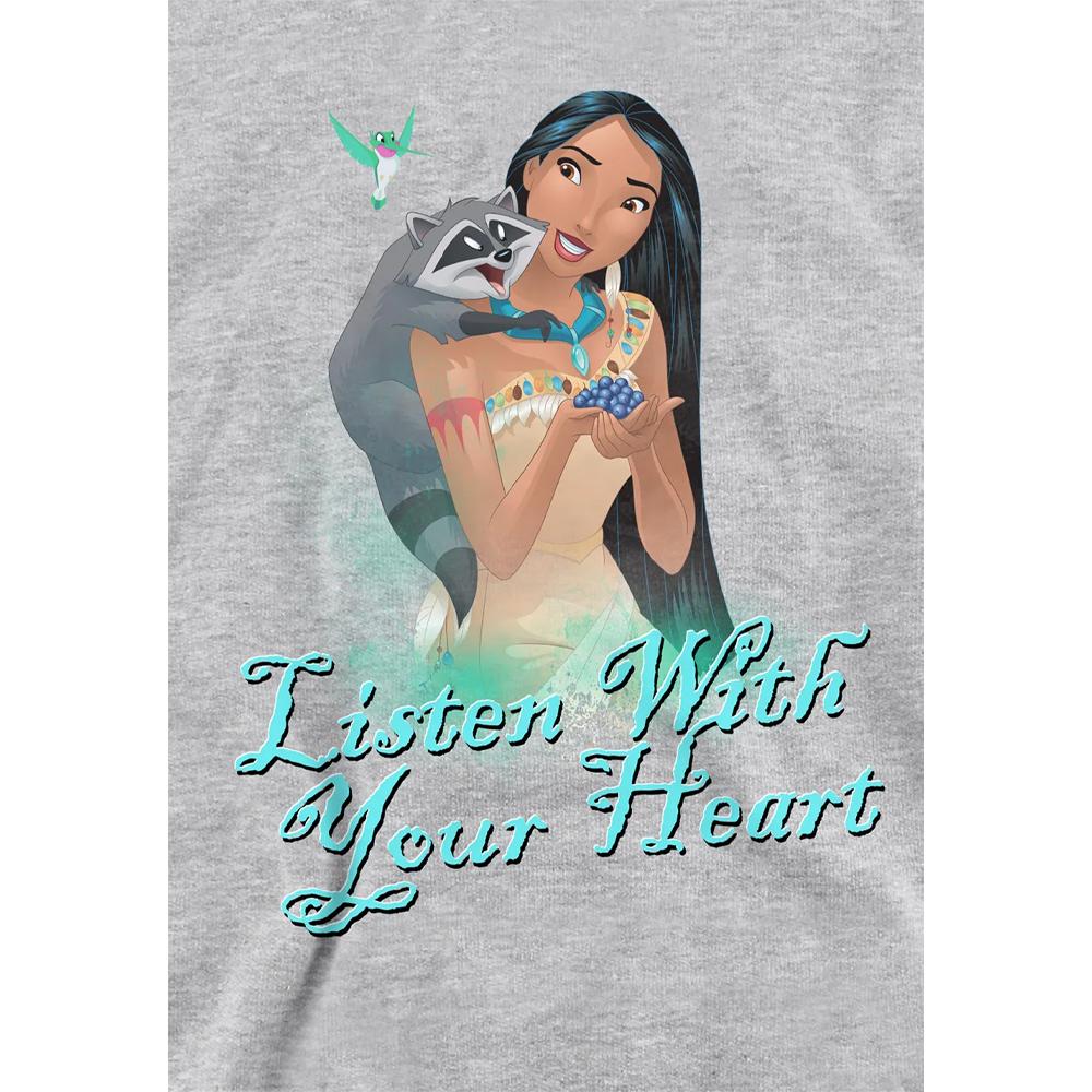 Pocahontas Childrens/Kids Listen With Your Heart Heather Hoodie