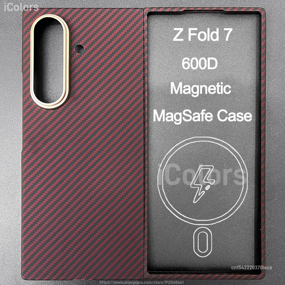 Magnetic MagSafe Case  for Samsung Galaxy Z Fold 7 W26 Aramid Carbon Fiber Cover Ultra-Thin Lightweight Armor Protective Cover