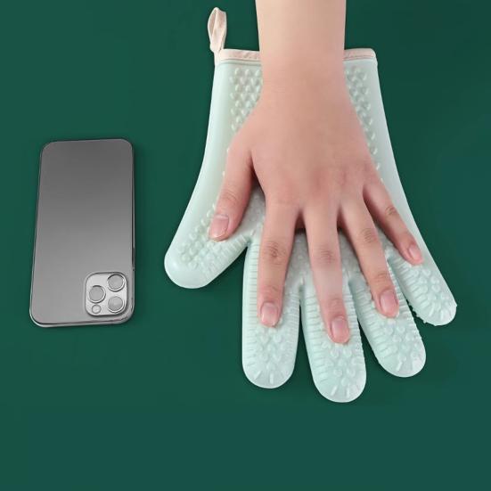 Silicone Oven Mitt Heat Resistant Baking Gloves Non-Slip Kitchen Mitts