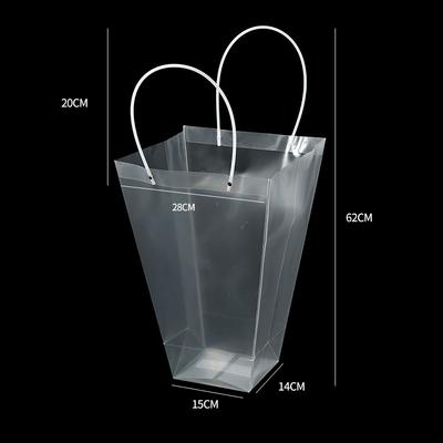 Large, Medium And Small Transparent Trapezoidal Tote Bag Bouquet Bag Floral Supplies Gift Gift Flower Bag Tote Bag