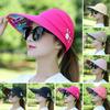 Sun Hat Summer Shade Fashion Women Ladies Summer Vacation Wide Brim Foldable Anti-UV Beach Visor Caps Empty Top Hats Korea Style