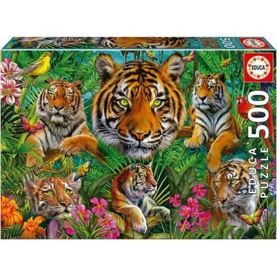 500 Piece Puzzle : Jungle of Tigers
