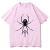 Halloween Minimalist White Spider Silhouette Print Unisex Tshirt Cotton Unisex Short Sleeve Oneck Casual Unisex Party Top